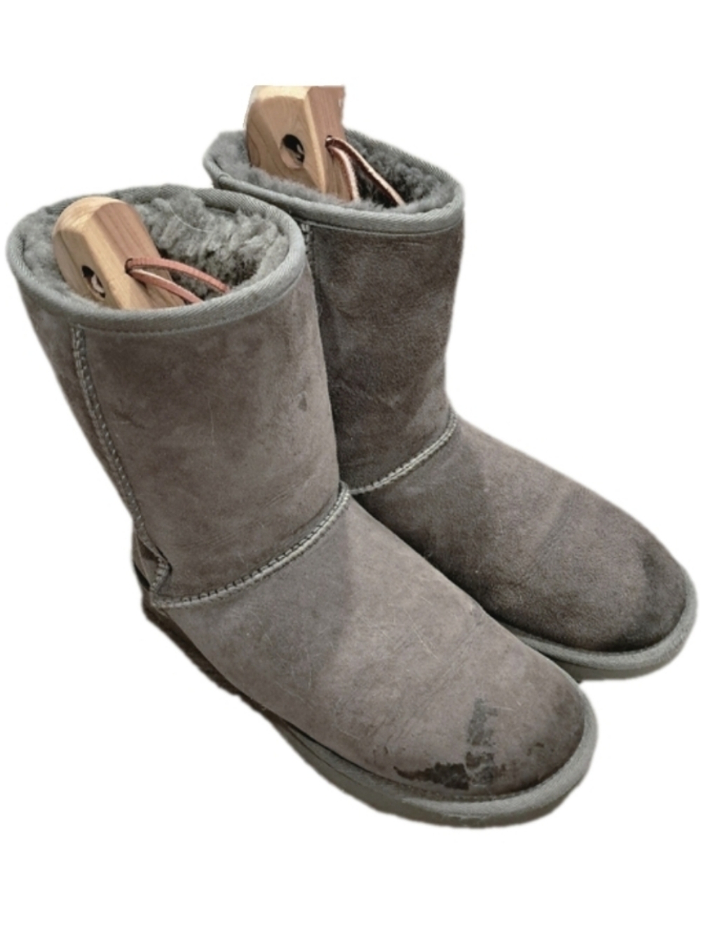 UGG Gray Sheepskin Suede Women's Boots